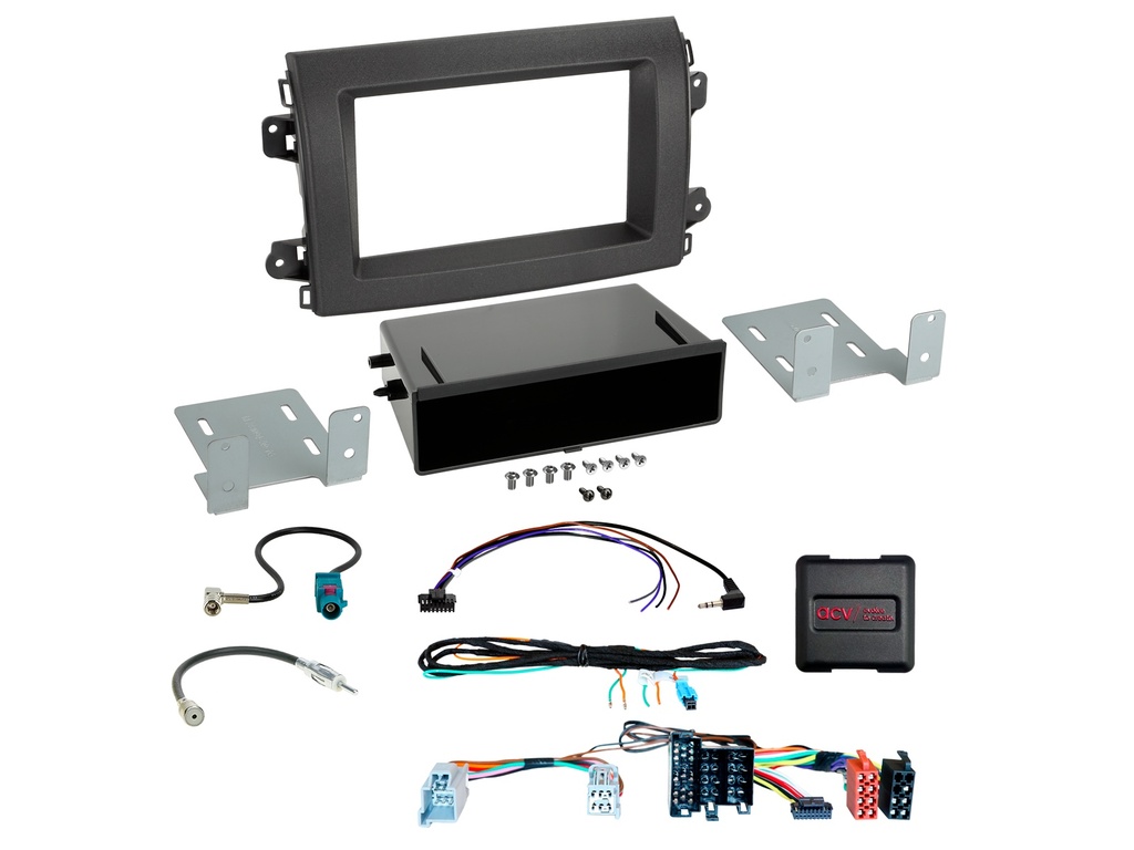 [2-DIN facia plate with pocket Citroen/Fiat/Opel ISO SWC] 611094-39-1