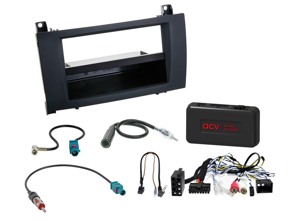 [2-DIN Kit with pocket Mercedes  SLK 2004-20011 SWC/antenna/Amp] 611190-24-2