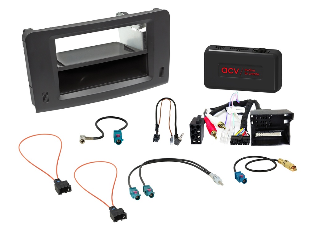 [2-DIN Kit with pocket Mercedes M-classe/GL-class SWC/Amp] 611190-34-1