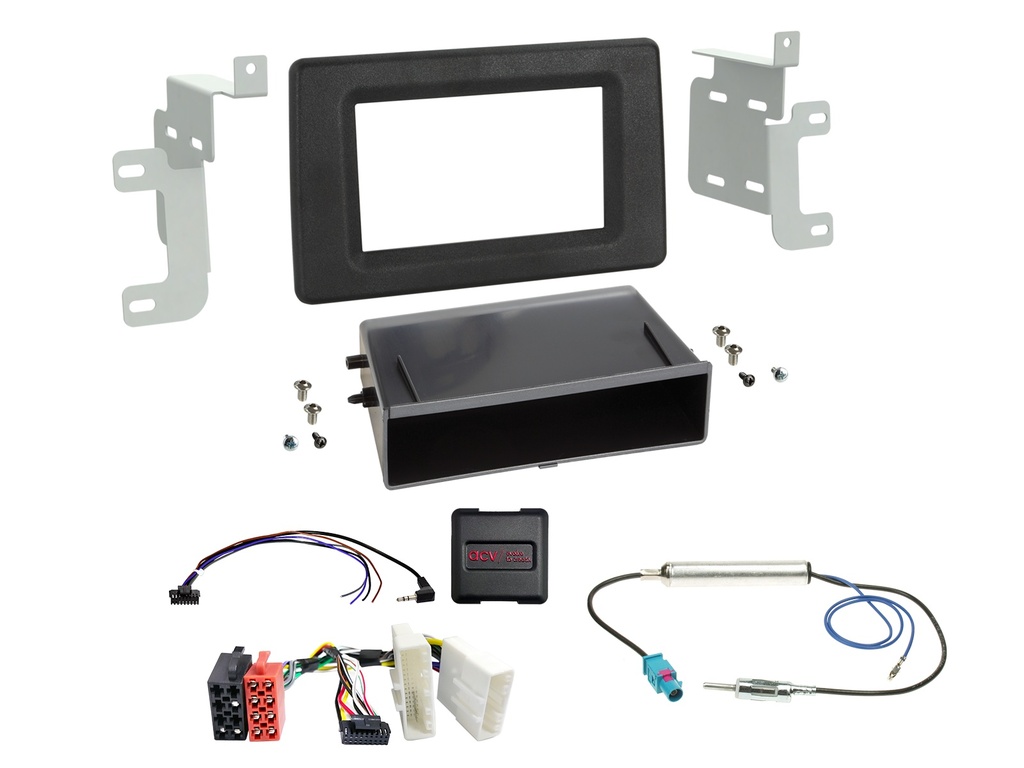 [2-DIN Kit with pocket Nissan/Opel/Renault analog SWC/antenna] 611250-20-1