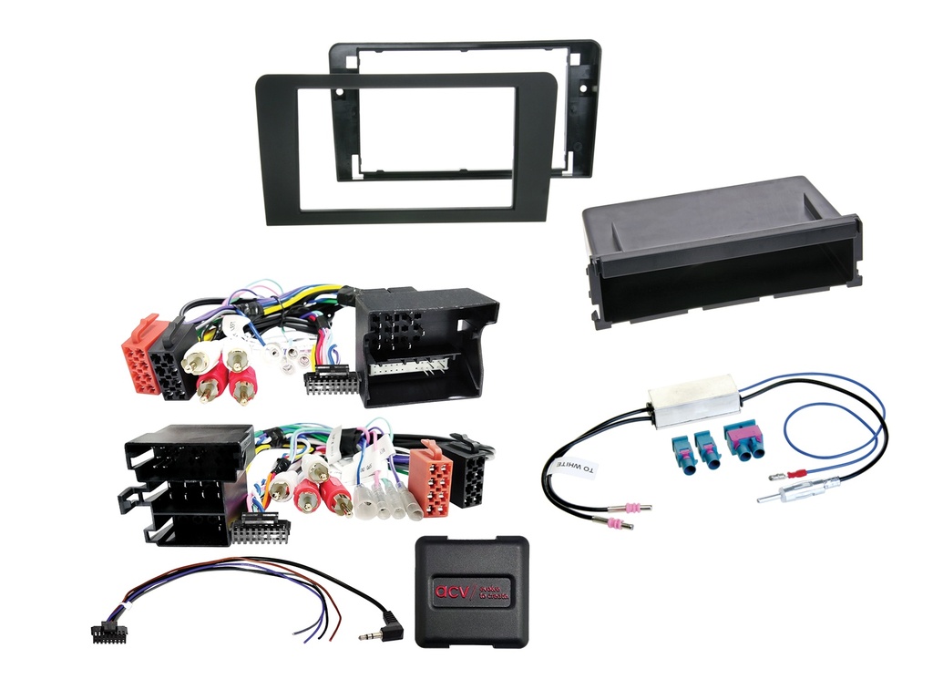 [2-DIN Kit with pocket Audi A3(8P) 2003-2013 SWC/antenna/Amp] 611320-14-1