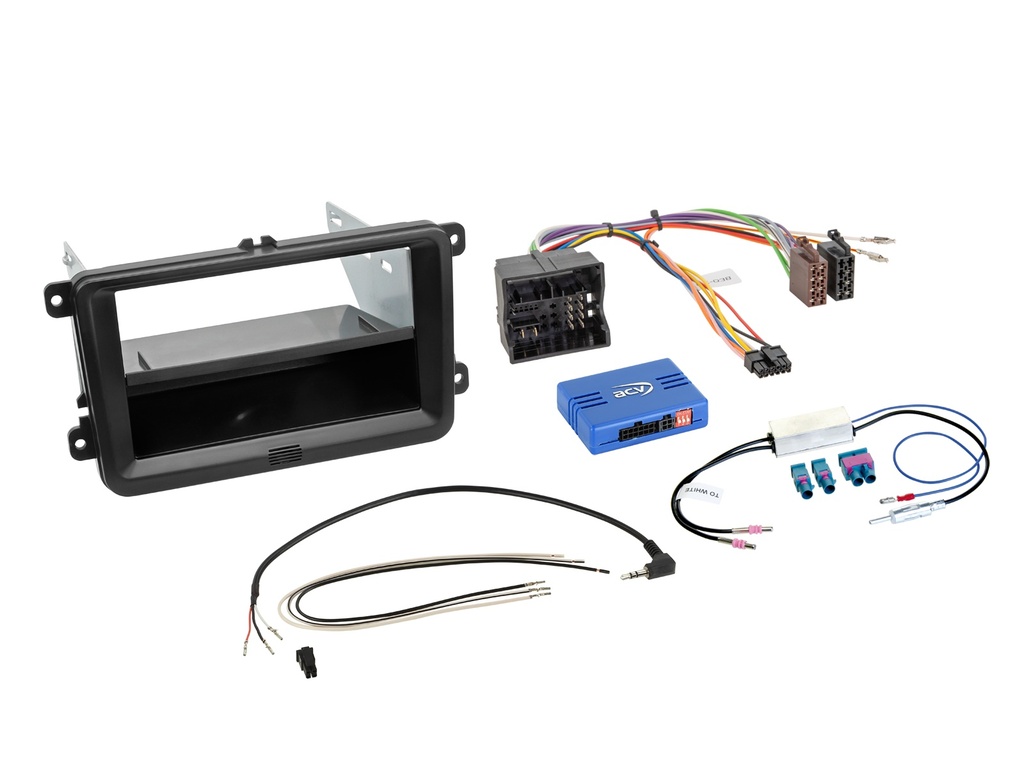 [2-DIN Kit with pocket Seat/VW 52Pin Quadlock SWC/antenna] 611320-30-3