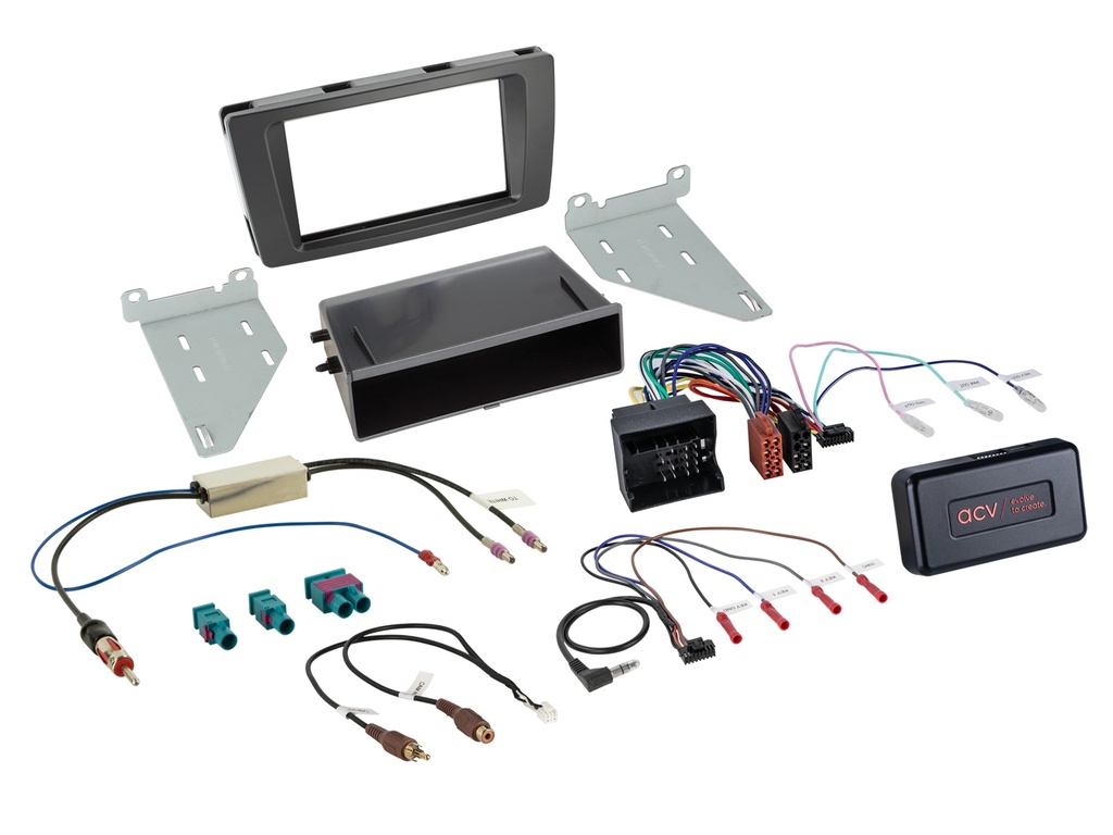 [2-DIN Kit with pocket Skoda Octavia/Yeti 40Pin i-dapter] 611340-08-1