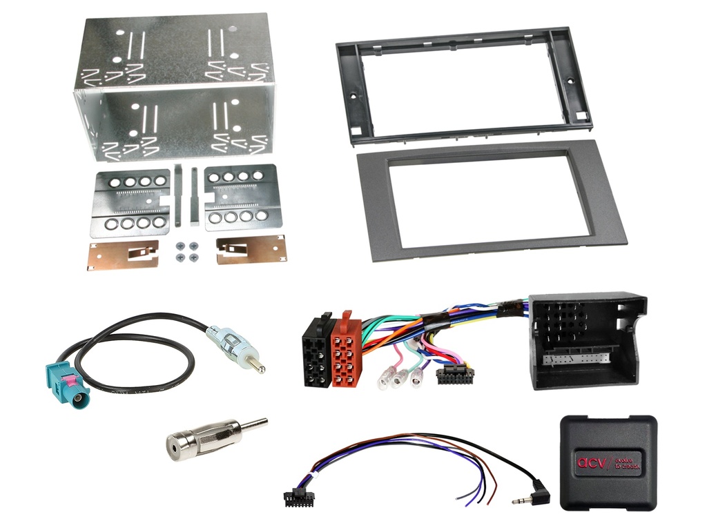 [2-DIN Kit Ford vehicles anthracite SWC/CAN Bus/antenna] 621114-15-2