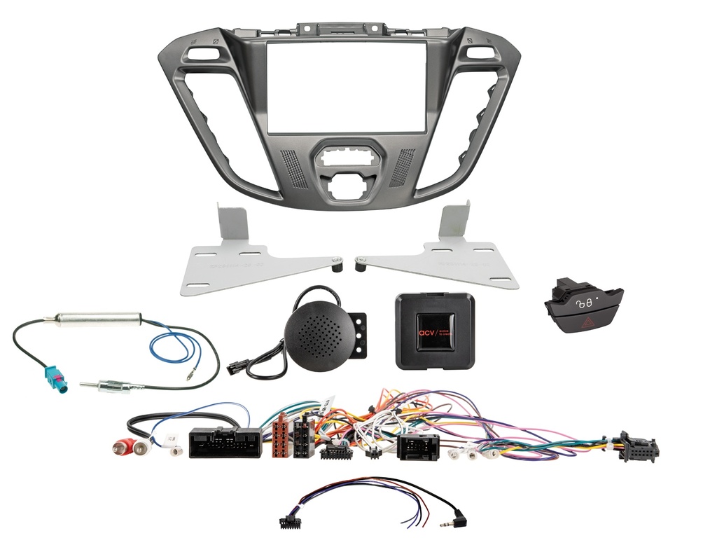 [2-DIN Kit Ford Custom 2012-2016 Euro5 phoenix silver switch] 621114-26-4