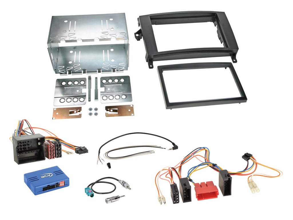 [2-DIN Kit Mercedes vehicles ISO/Mini ISO Quadlock SWC] 621190-18-2
