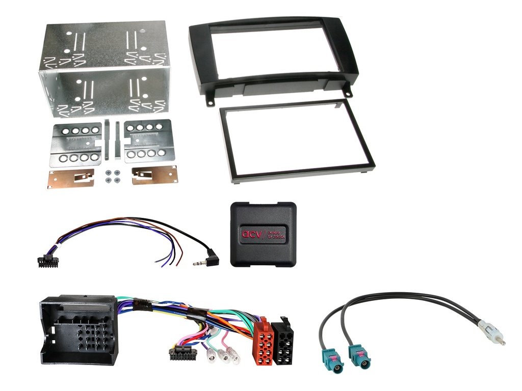 [2-DIN Kit Mercedes CLK-Class 04/2005-01/2010 SWC/antenna] 621190-23-1