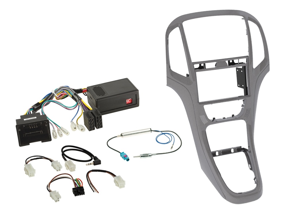 [2-DIN Kit Opel Astra J 2009-2018 titan grey SWC/Lead 3] 621230-23-1
