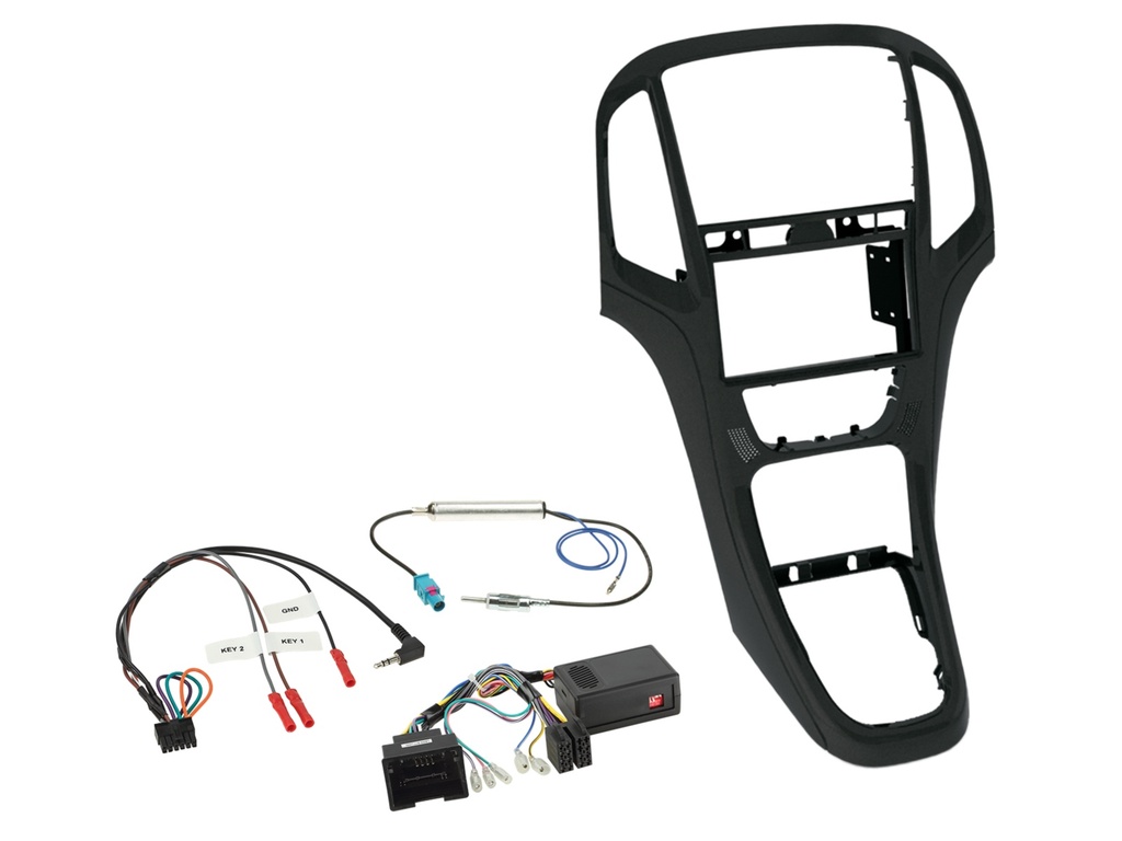 [2-DIN Kit Opel Astra J 2009-2018 pearl black SWC/antenna] 621230-23-5