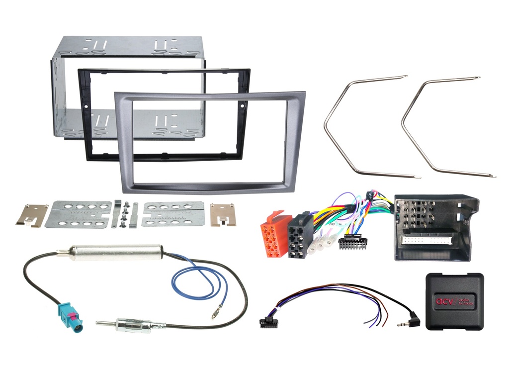 [2-DIN Kit Opel vehicles charcoal metallic SWC/antenna] 621230-24-1