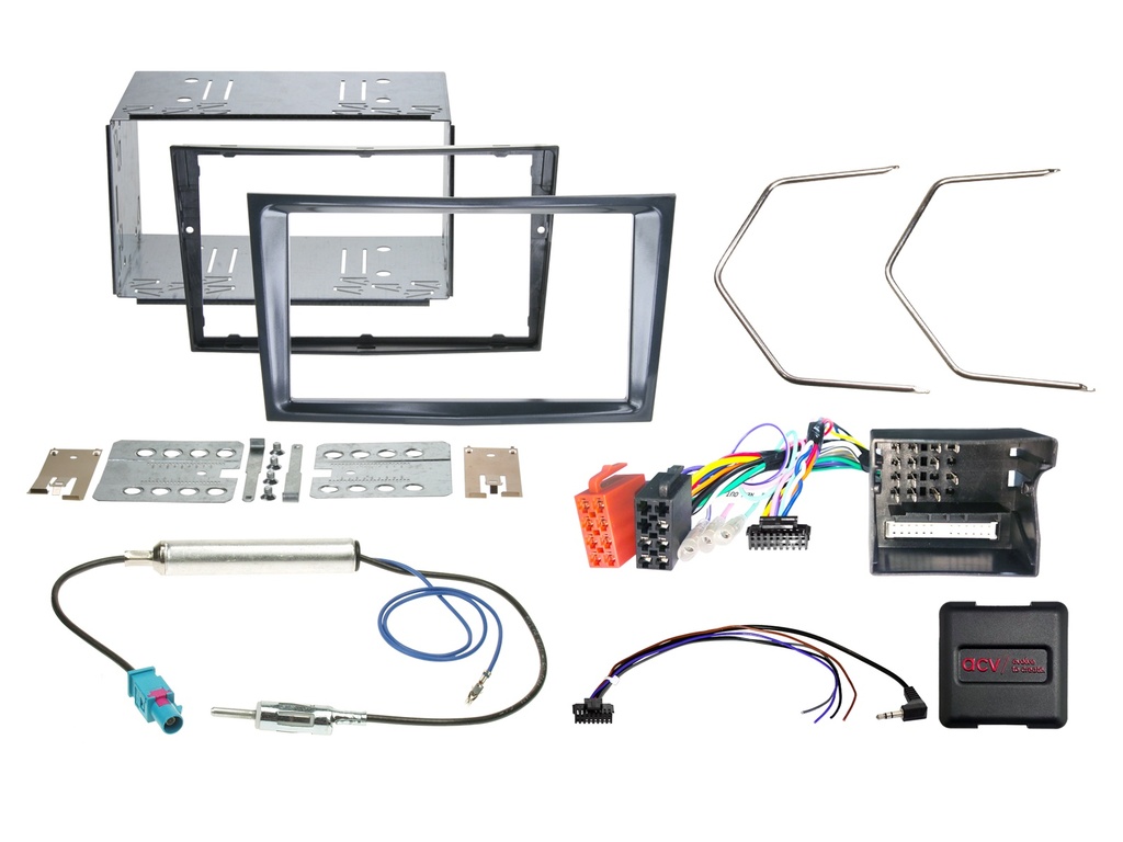 [2-DIN Kit Opel vehicles stealth black SWC/antenna] 621230-24-2