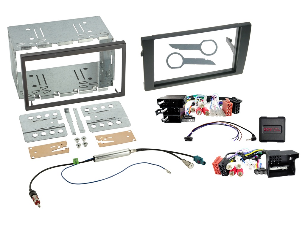 [2-DIN Kit Audi A4 B6/B7(8E)/Seat Exeo(3R) SWC/antenna/Amp] 621320-18-1
