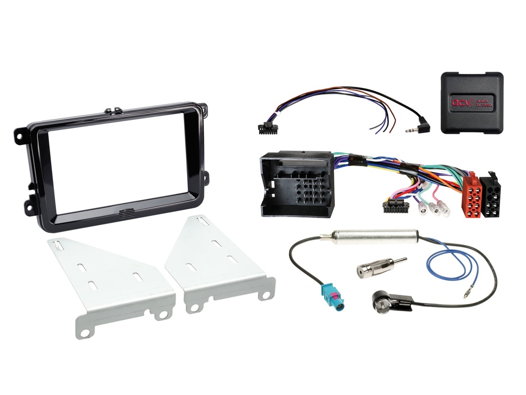 [2-DIN Kit Seat/Skoda/VW SWC/antenna piano black] 621320-30-05