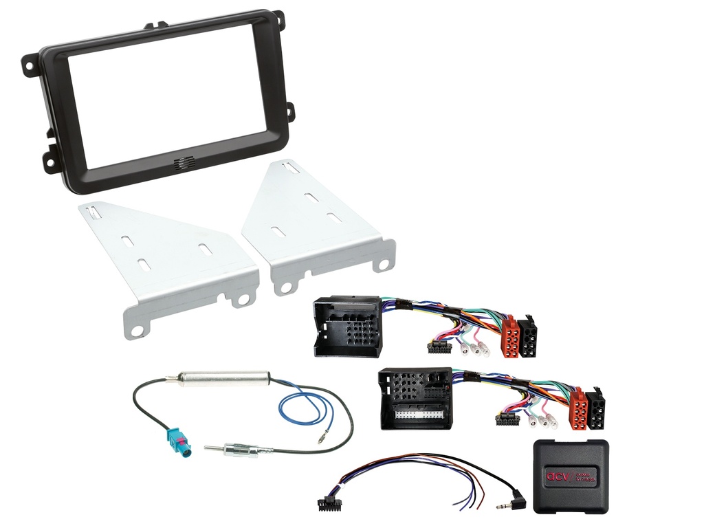 [2-DIN Kit Seat/Skoda/VW 40Pin/52Pin Quadlock  SWC/antenna] 621320-30-3
